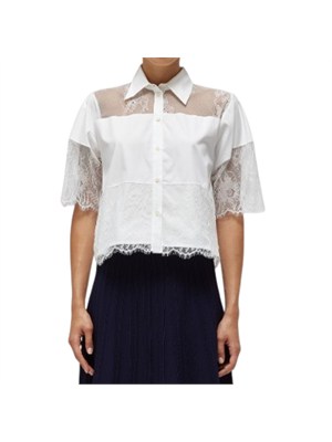 CAMICIA MANICA CORTA BLUGIRL BIANCO in DONNA