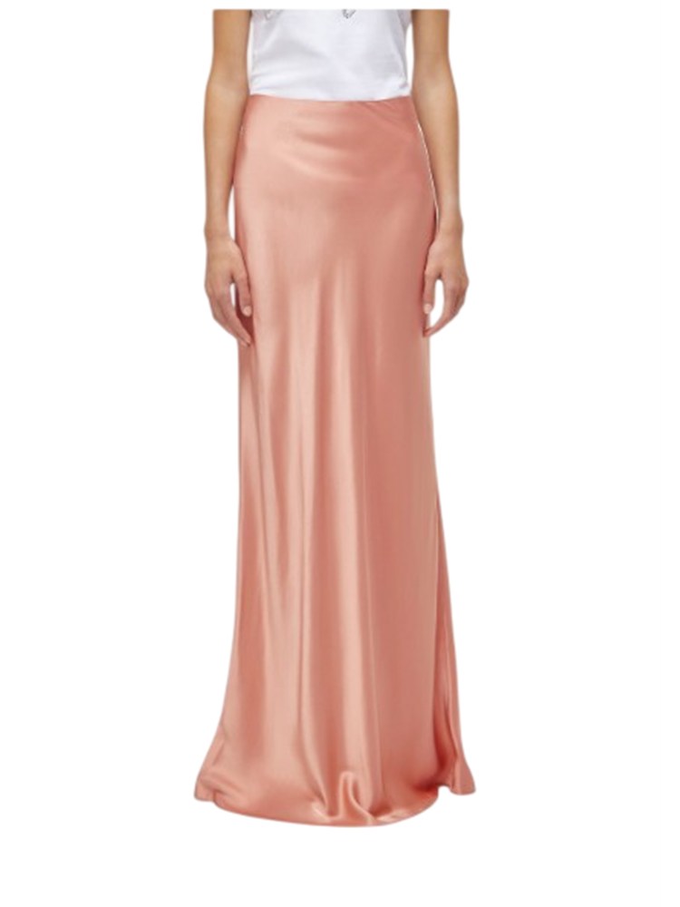 Gonna lunga Blugirl in raso di viscosa rosa