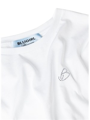 T-shirt Blugirl in cotone bianca in DONNA