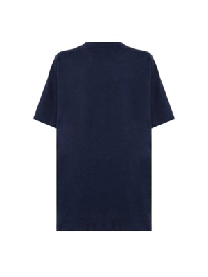 T-shirt Blugirl in cotone blu in DONNA