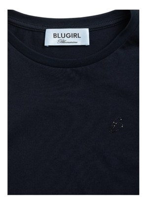 T-shirt Blugirl in cotone blu in DONNA