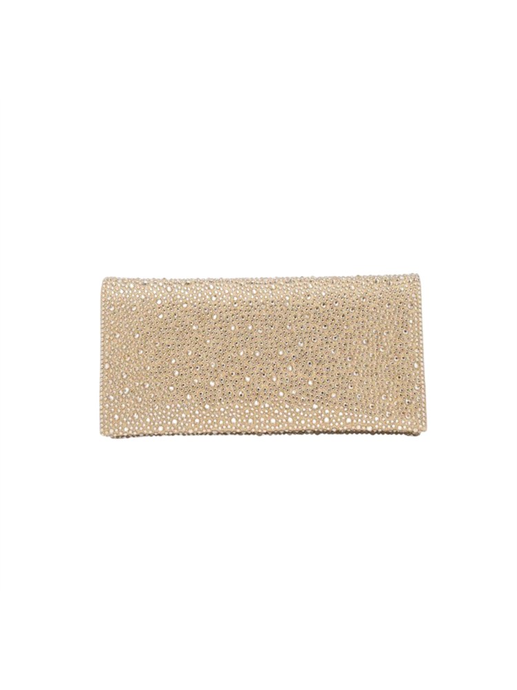 Pochette Siria Twenty Fourhaitch oro con cristalli all over