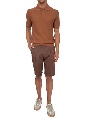 Polo marrone Aiace Galassi in maglia marrone in UOMO