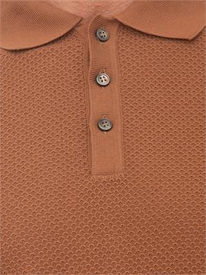 Polo marrone Aiace Galassi in maglia marrone in UOMO