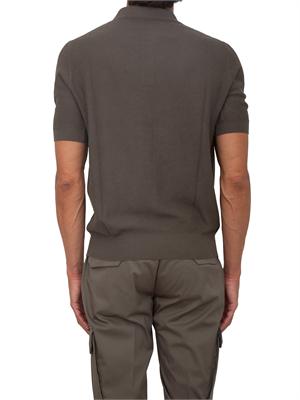 Polo marrone Aiace Galassi in maglia verde in UOMO