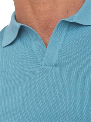 Polo azzurra Aiace Galassi in cotone in UOMO