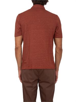 Polo maglia Gran Sasso uomo in lino terracotta in UOMO