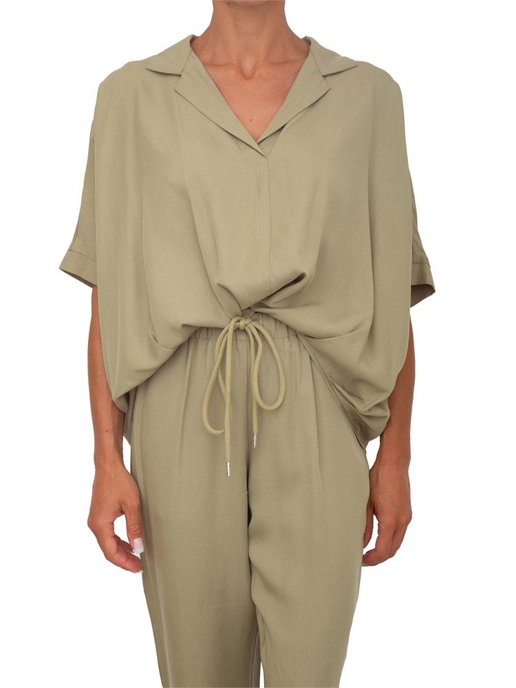 Blusa Basilide Kocca in tessuto verde