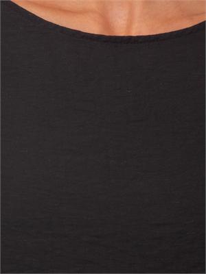 Blusa Cleandro Kocca misto lino nera in DONNA