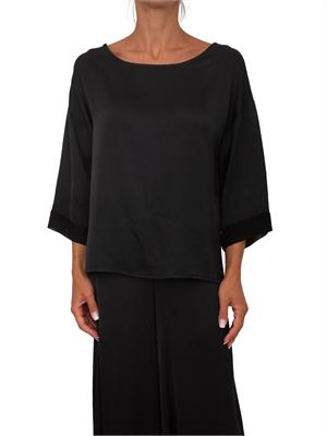 Blusa Citino Kocca in viscosa fluida nera in DONNA