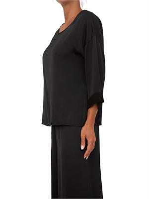Blusa Citino Kocca in viscosa fluida nera in DONNA