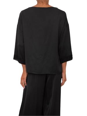 Blusa Citino Kocca in viscosa fluida nera in DONNA