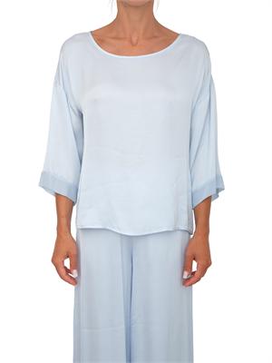 Blusa Citino Kocca in viscosa fluida azzurra in DONNA