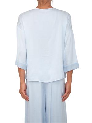 Blusa Citino Kocca in viscosa fluida azzurra in DONNA