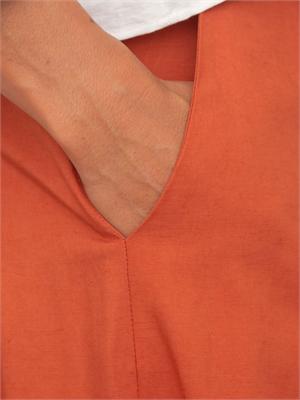 Gonna lunga  Mansue Kocca misto lino terracotta in DONNA
