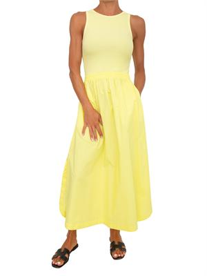 Abito midi Neirus Kocca in misto cotone giallo in DONNA