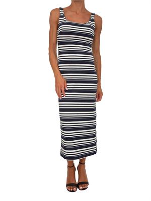 Abito midi Benedict Kocca in tessuto a righe blu in DONNA