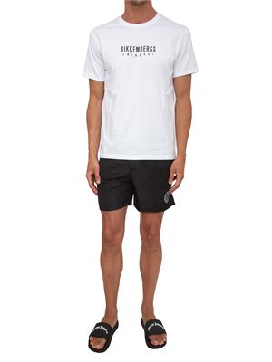 BIKKEMBERGS BEACHWEAR T-shirt bianca Bikkembergs Swimwear uomo in cotone in UOMO