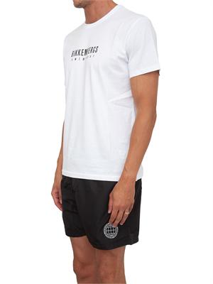BIKKEMBERGS BEACHWEAR T-shirt bianca Bikkembergs Swimwear uomo in cotone in UOMO