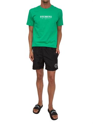 BIKKEMBERGS BEACHWEAR T-shirt verde Bikkembergs Swimwear uomo in cotone in UOMO