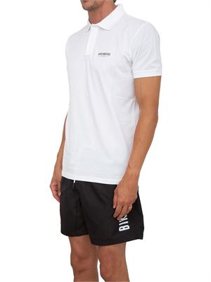 BIKKEMBERGS BEACHWEAR Polo bianca Bikkembergs Swimwear uomo in cotone in UOMO