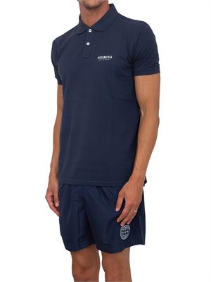 BIKKEMBERGS BEACHWEAR Polo blu  Bikkembergs Swimwear uomo in cotone in UOMO