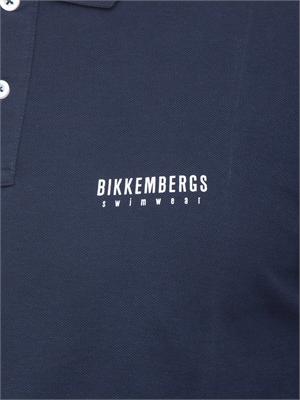 BIKKEMBERGS BEACHWEAR Polo blu  Bikkembergs Swimwear uomo in cotone in UOMO