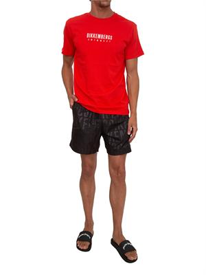 BIKKEMBERGS BEACHWEAR Costume boxer Bikkembergs nero logo in UOMO