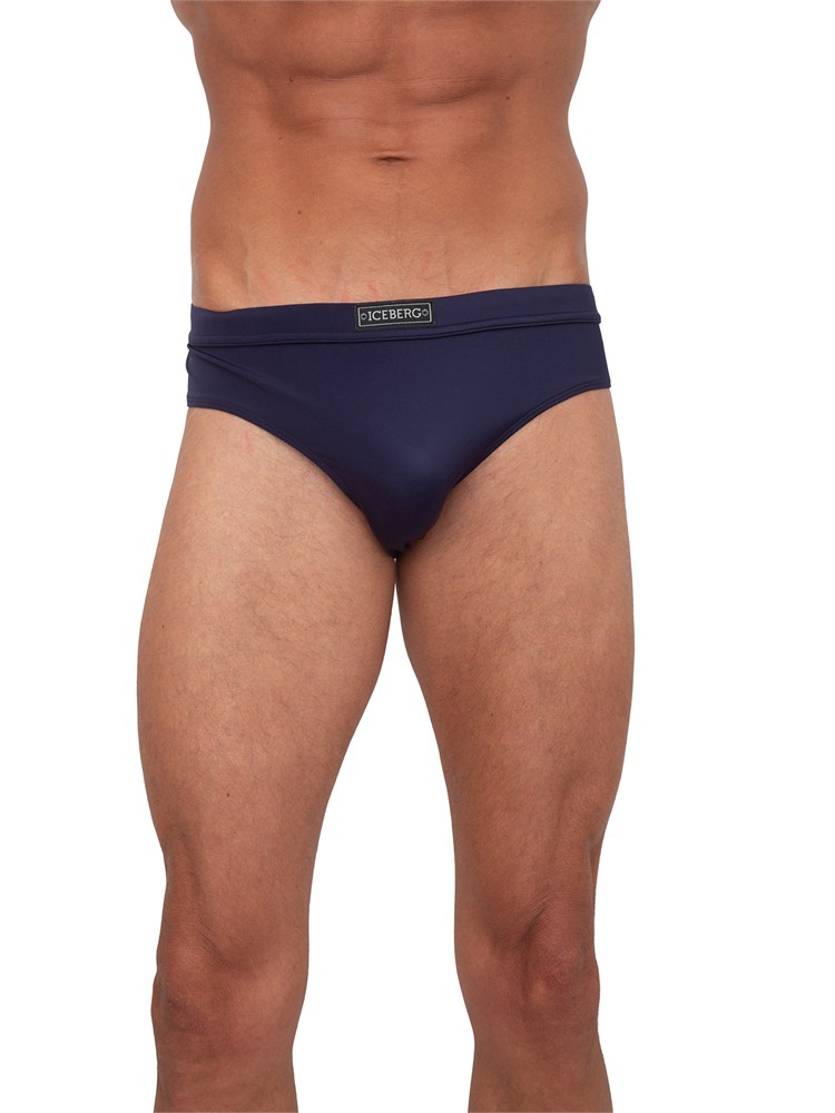 ICEBERG BEACHWEAR Costume slip uomo Iceberg in tessuto blu