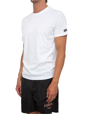 T-shirt bianca Iceberg Beachwear uomo con logo in UOMO