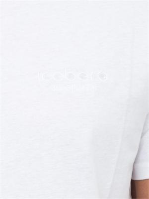T-shirt bianca Iceberg Beachwear uomo con logo in UOMO
