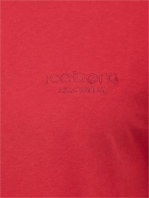 T-shirt rossa Iceberg Beachwear uomo con logo in UOMO