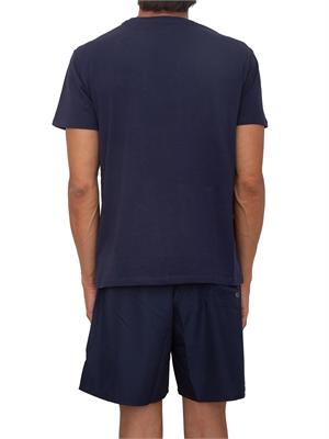 T-shirt blu Iceberg beachwear uomo con stampa logo in UOMO