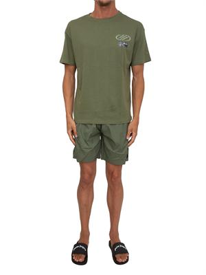 Costume boxer Plein Sport Swim in tessuto verde e stampe in UOMO