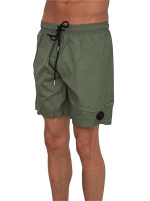 Costume boxer Plein Sport Swim in tessuto verde e stampe in UOMO