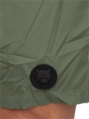 Costume boxer Plein Sport Swim in tessuto verde e stampe in UOMO