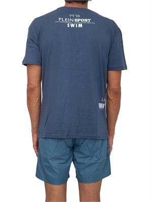 T-shirt blu Plein Sport Swim uomo con stampe in UOMO