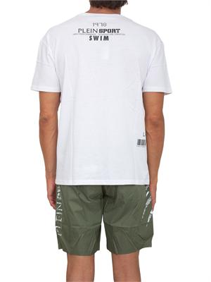 T-shirt bianca Plein Sport Swim uomo con stampe in UOMO