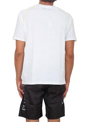 T-shirt bianca Plein Sport Swim uomo logo e cuciture a contrasto in UOMO