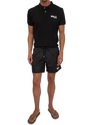 Polo uomo Plein Sport Swim in cotone nero in UOMO
