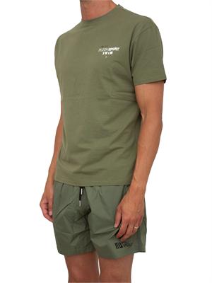 T-shirt uomo Plein Sport Swim in cotone verde militare in UOMO