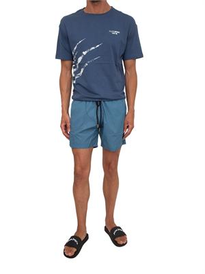 T-shirt uomo Plein Sport Swim in cotone blu con stampe in UOMO
