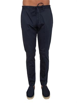 Pantaloni Corneliani in cotone stretch blu in UOMO