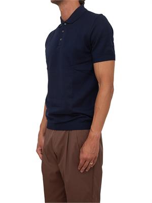 Polo maglia Corneliani in cotone blu in UOMO