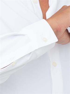Camicia Corneliani in tessuto bielastico bianco in UOMO