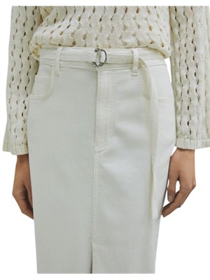 Gonna Oca Marella in bull stretch di cotone avorio in DONNA