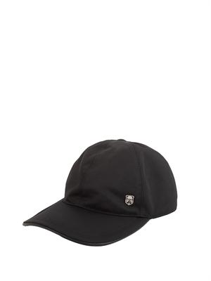 Cappello baseball Corneliani nero con stemma in UOMO