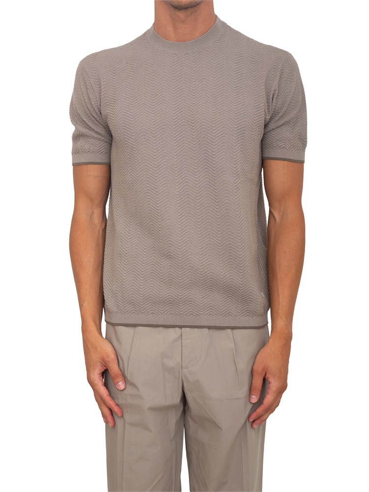 Maglia taupe a maniche corte Emporio Armani