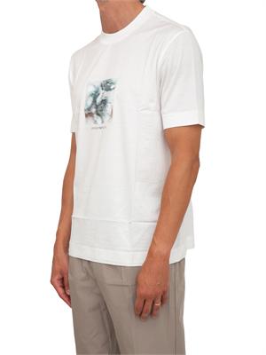 T-shirt Emporio Armani uomo bianca con stampa in UOMO