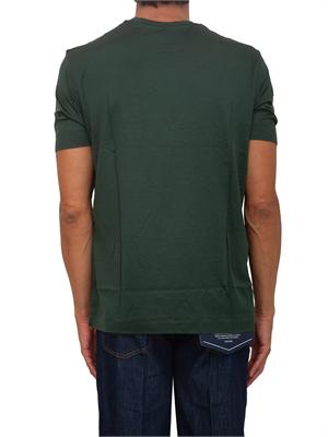 T-shirt Emporio Armani in cotone verde ricamo logo in UOMO